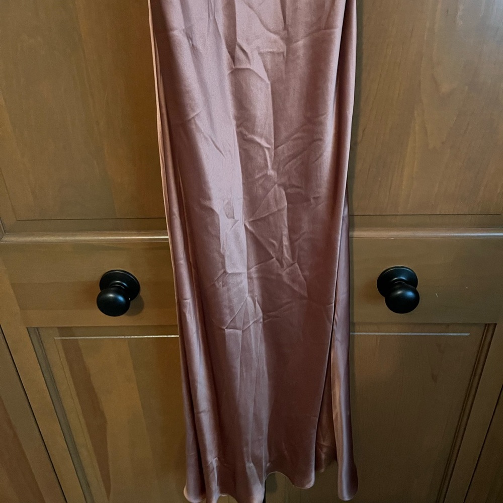 Reformation Ronda Silk Dress Size 8 - Praline - Picture 5 of 10